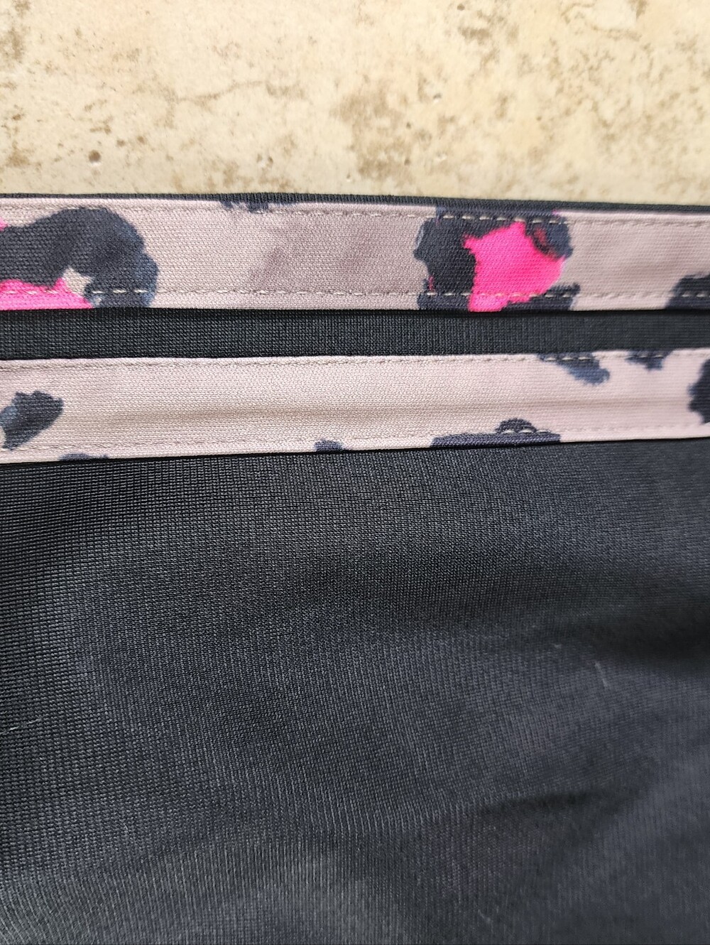 Adidas Black Girls' Athletic Track Set with Pink Leopard Accent Stripe - Picture 3 of 6